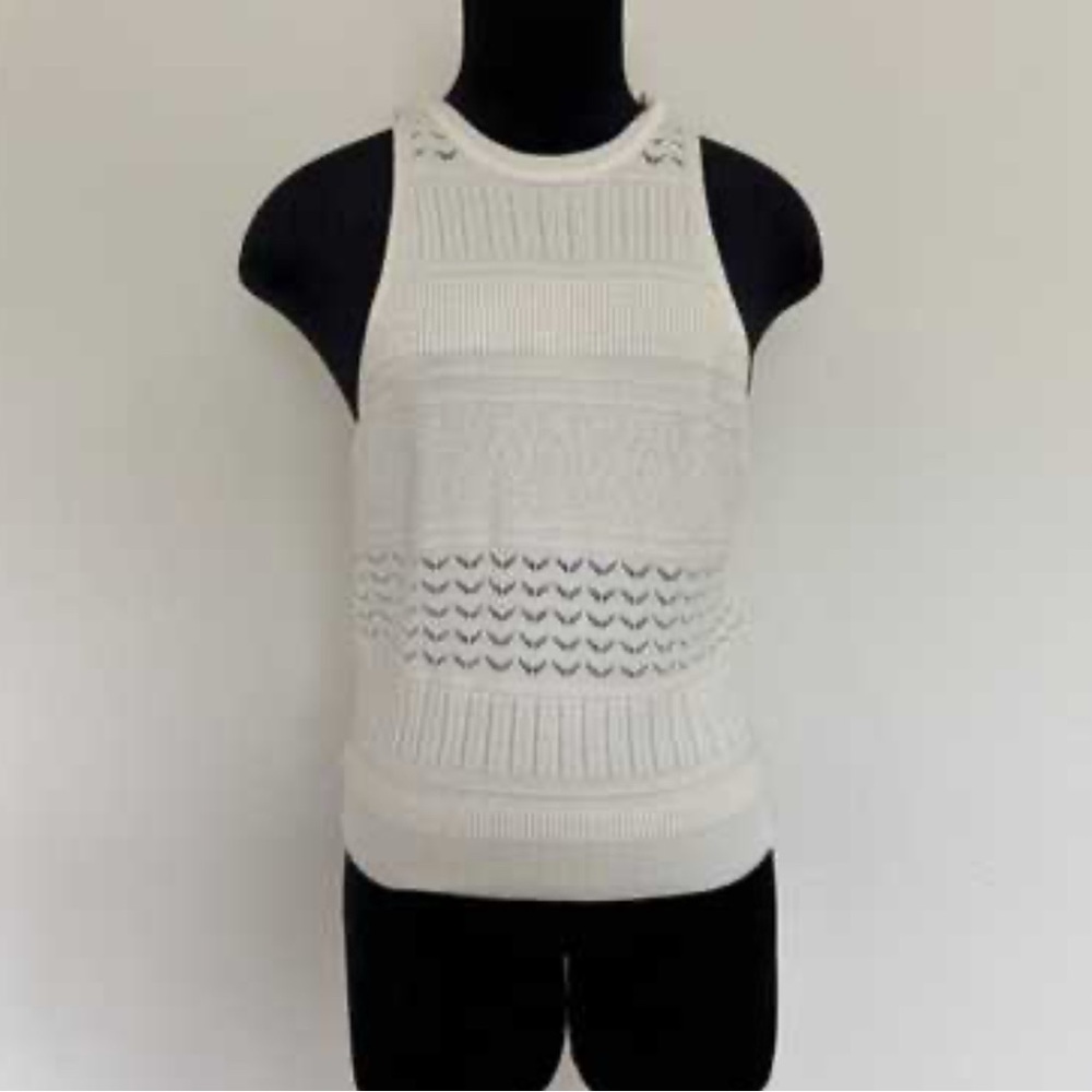 Abercrombie & Fitch Pointelle High Neck Tank